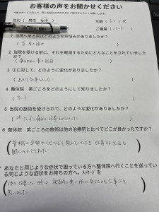 日髙千穂　肩首痛　名前なし
